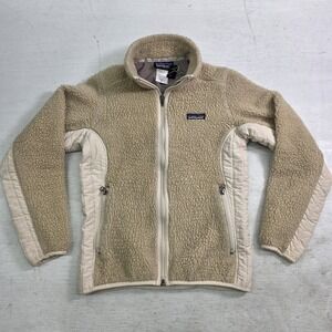 Patagonia Retro-X Synchilla Sherpa Cream Lined Jacket Full Zip Women's Sz XS